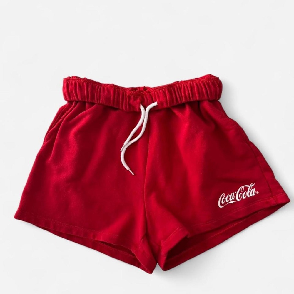 Retro Red Authentic Coca-Cola Cotton Athletic Shorts